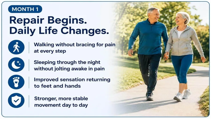 Month 1 — Repair Begins. Daily Life Changes.